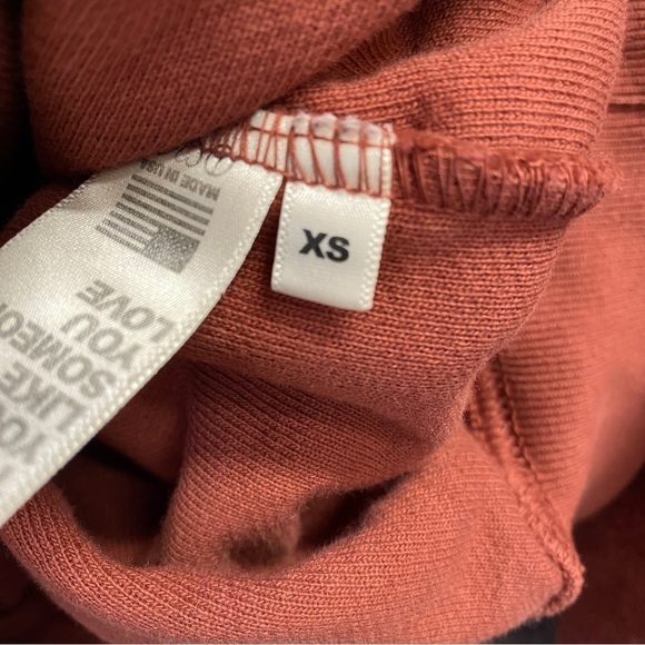 Madhappy Inside Out Cropped Brick Red Crew Neck Pullover Sweatshirt Sz XS - Picture 6 of 9